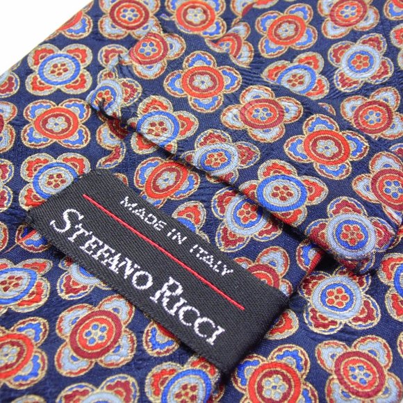 Stefano Ricci Multicolor Geometric 100% Silk Tie - Picture 5 of 11